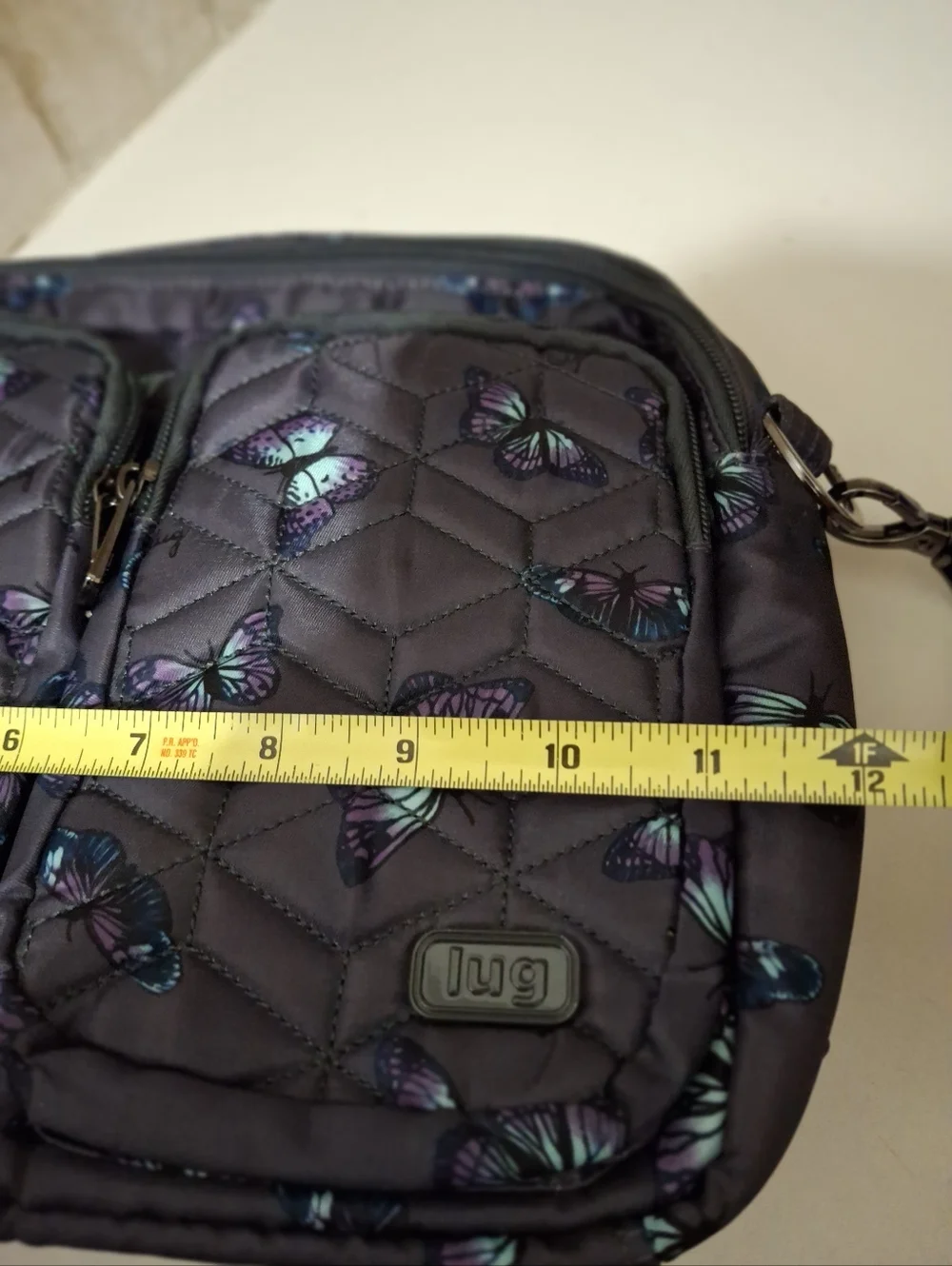 Lug Navigator Butterfly Print Crossbody Bag